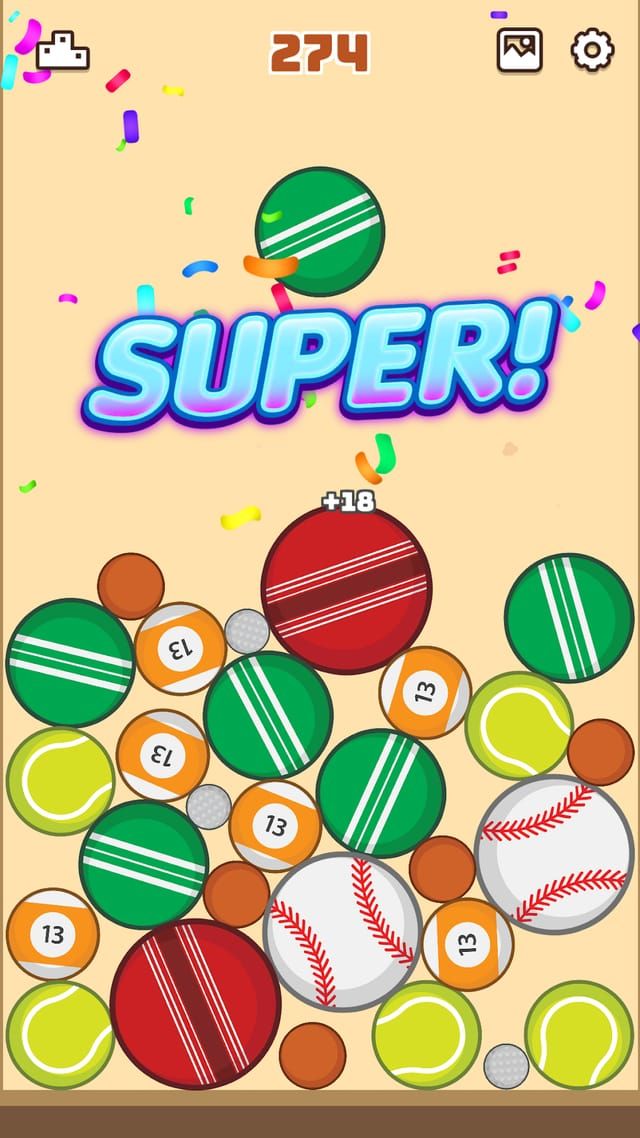 Aynı iki top birleşirken spor temasında Super afişi ve bir bonus beliriyor.